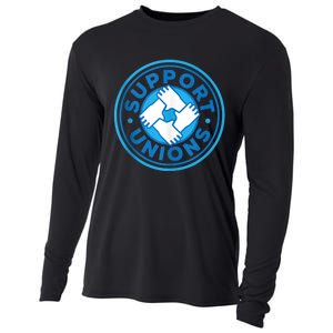 Support Unions Democratic Platform Union Laborer Worker Cooling Performance Long Sleeve Crew