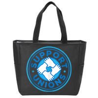 Support Unions Democratic Platform Union Laborer Worker Zip Tote Bag