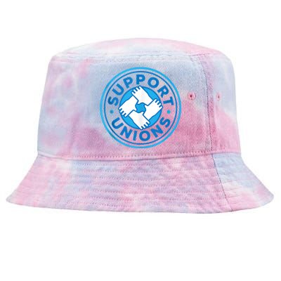 Support Unions Democratic Platform Union Laborer Worker Tie-Dyed Bucket Hat