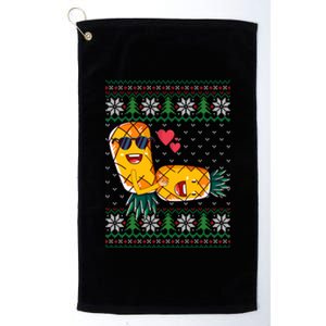 Swinger Upside Down Pineapple Making Love Ugly Pattern Gift Platinum Collection Golf Towel