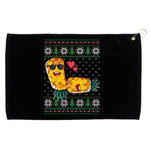 Swinger Upside Down Pineapple Making Love Ugly Pattern Gift Grommeted Golf Towel