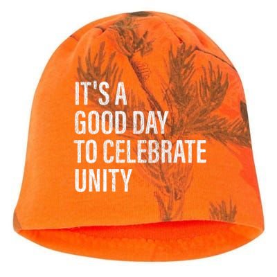 School Unity Day ItS A Good Day To Celebrate Unity Orange Kati - Camo Knit Beanie