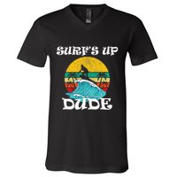 SurfS Up Dude V-Neck T-Shirt