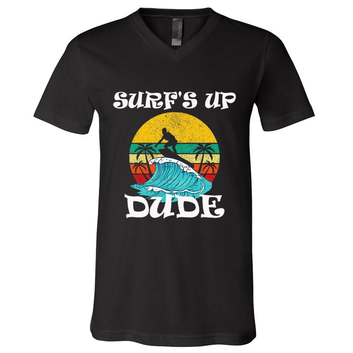 SurfS Up Dude V-Neck T-Shirt
