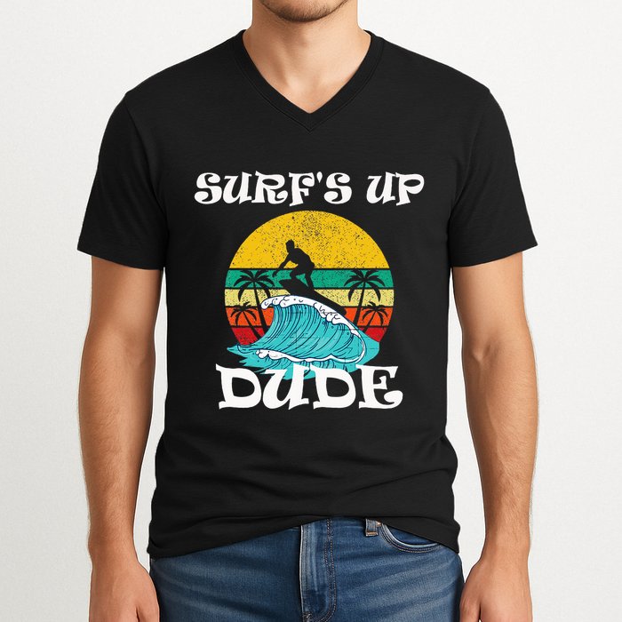 SurfS Up Dude V-Neck T-Shirt