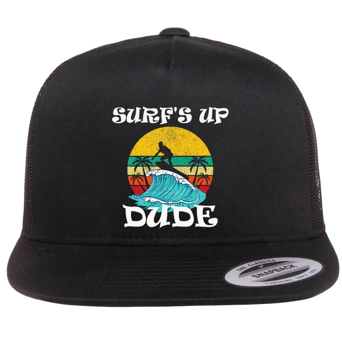 SurfS Up Dude Flat Bill Trucker Hat