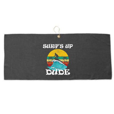 SurfS Up Dude Large Microfiber Waffle Golf Towel