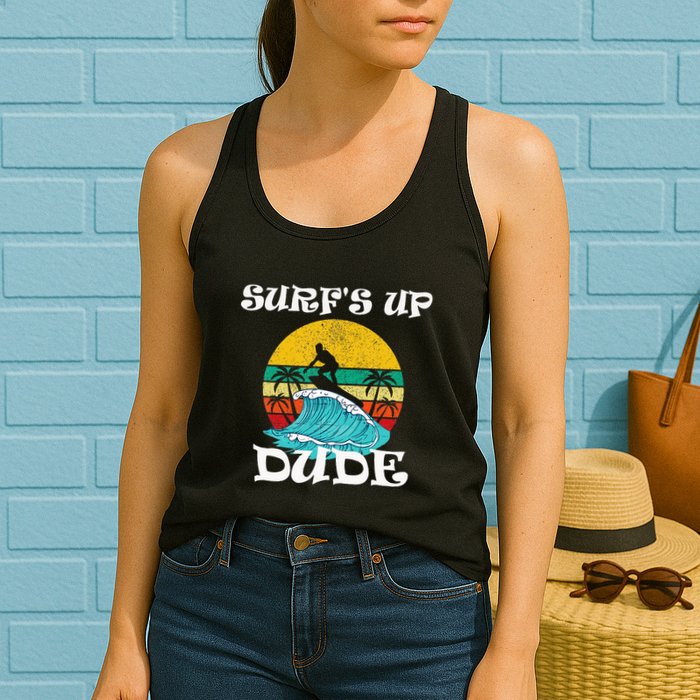 SurfS Up Dude Womens Tank Top