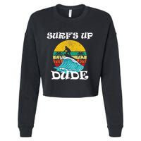 SurfS Up Dude Cropped Pullover Crew