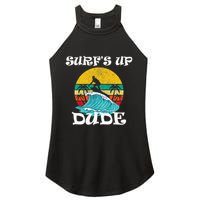 SurfS Up Dude Women's Perfect Tri Rocker Tank