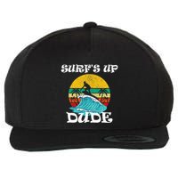 SurfS Up Dude Wool Snapback Cap