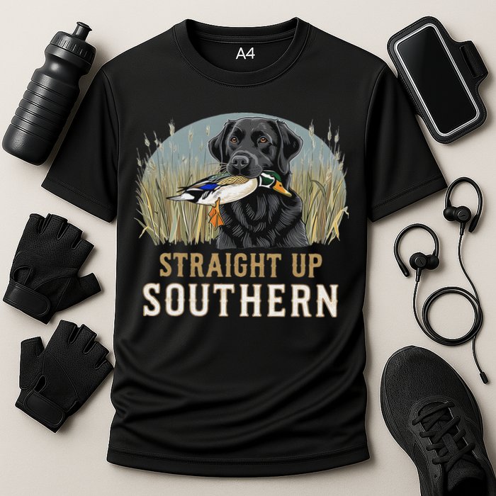 Straight Up Dog Hunting Duck Southern Hunting Cooling Performance Crew T-Shirt