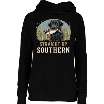 Straight Up Dog Hunting Duck Southern Hunting Womens Funnel Neck Pullover Hood