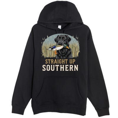 Straight Up Dog Hunting Duck Southern Hunting Premium Pullover Hoodie