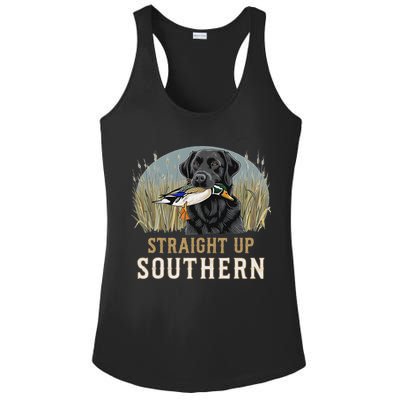 Straight Up Dog Hunting Duck Southern Hunting Ladies PosiCharge Competitor Racerback Tank