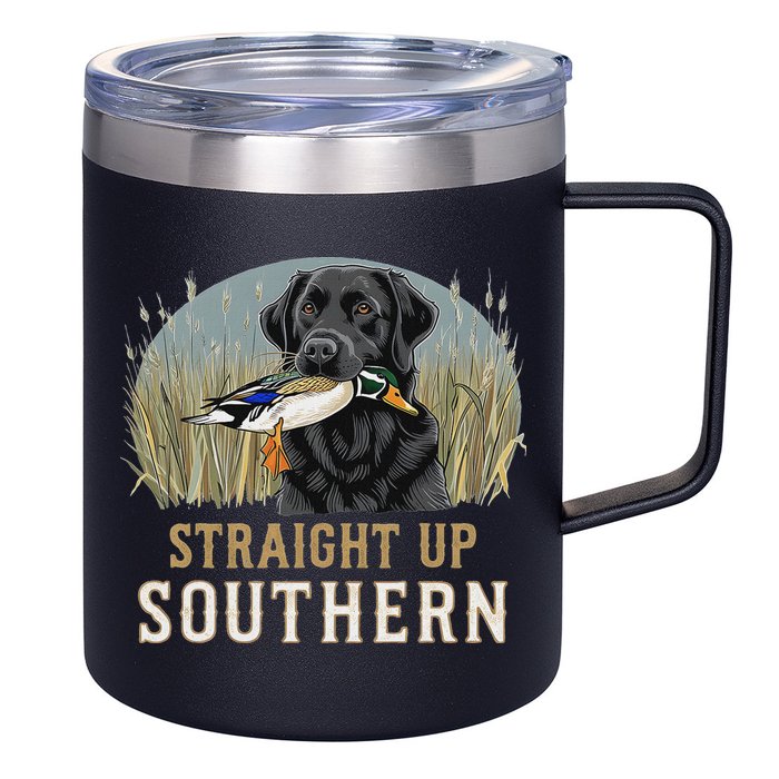 Straight Up Dog Hunting Duck Southern Hunting 12oz Stainless Steel Coffee Mug