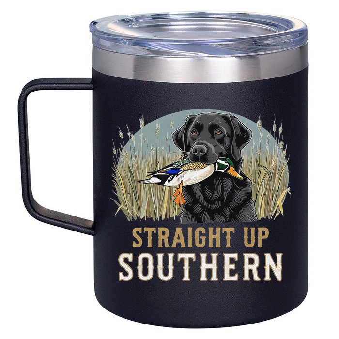 Straight Up Dog Hunting Duck Southern Hunting 12oz Stainless Steel Coffee Mug