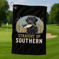 Straight Up Dog Hunting Duck Southern Hunting Golf Towel