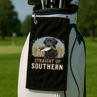 Straight Up Dog Hunting Duck Southern Hunting Golf Towel