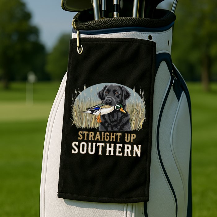 Straight Up Dog Hunting Duck Southern Hunting Golf Towel