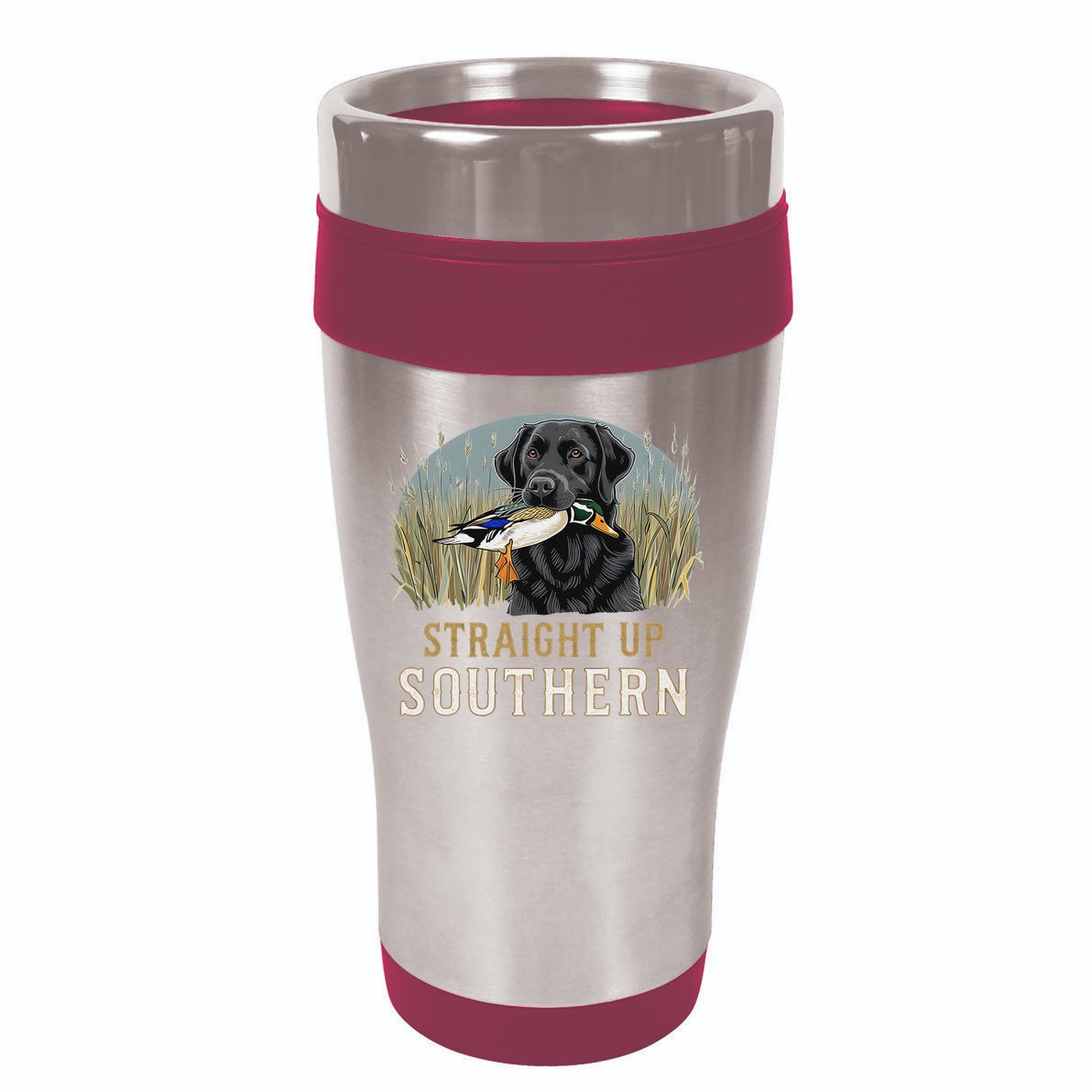 Straight Up Dog Hunting Duck Southern Hunting 16oz Travel Tumbler