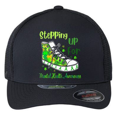 Stepping Up For Mental Health Awareness Shoes Flexfit Unipanel Trucker Cap