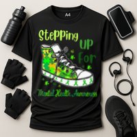 Stepping Up For Mental Health Awareness Shoes Cooling Performance Crew T-Shirt