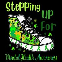 Stepping Up For Mental Health Awareness Shoes Cooling Performance Crew T-Shirt
