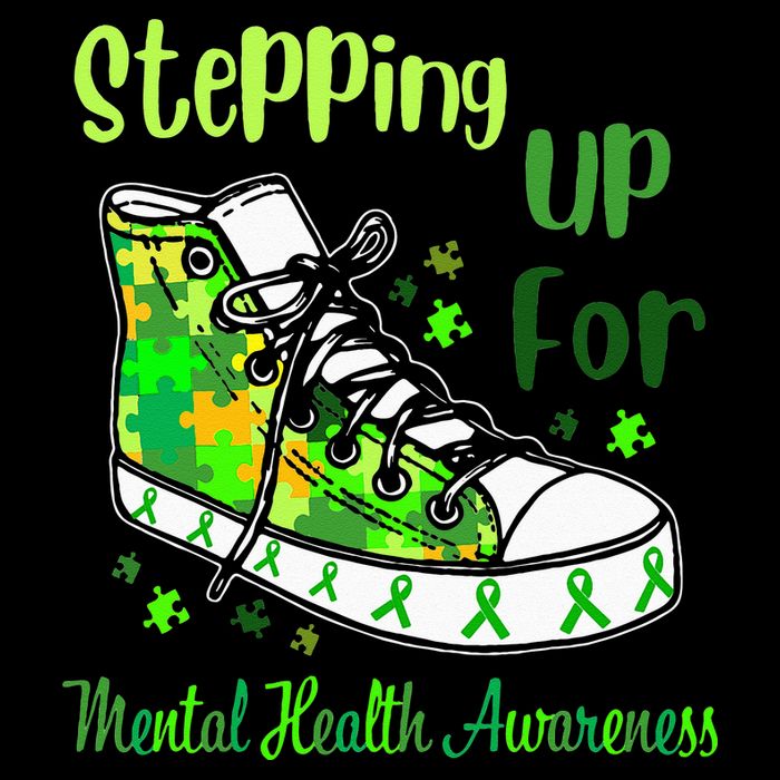 Stepping Up For Mental Health Awareness Shoes Cooling Performance Crew T-Shirt