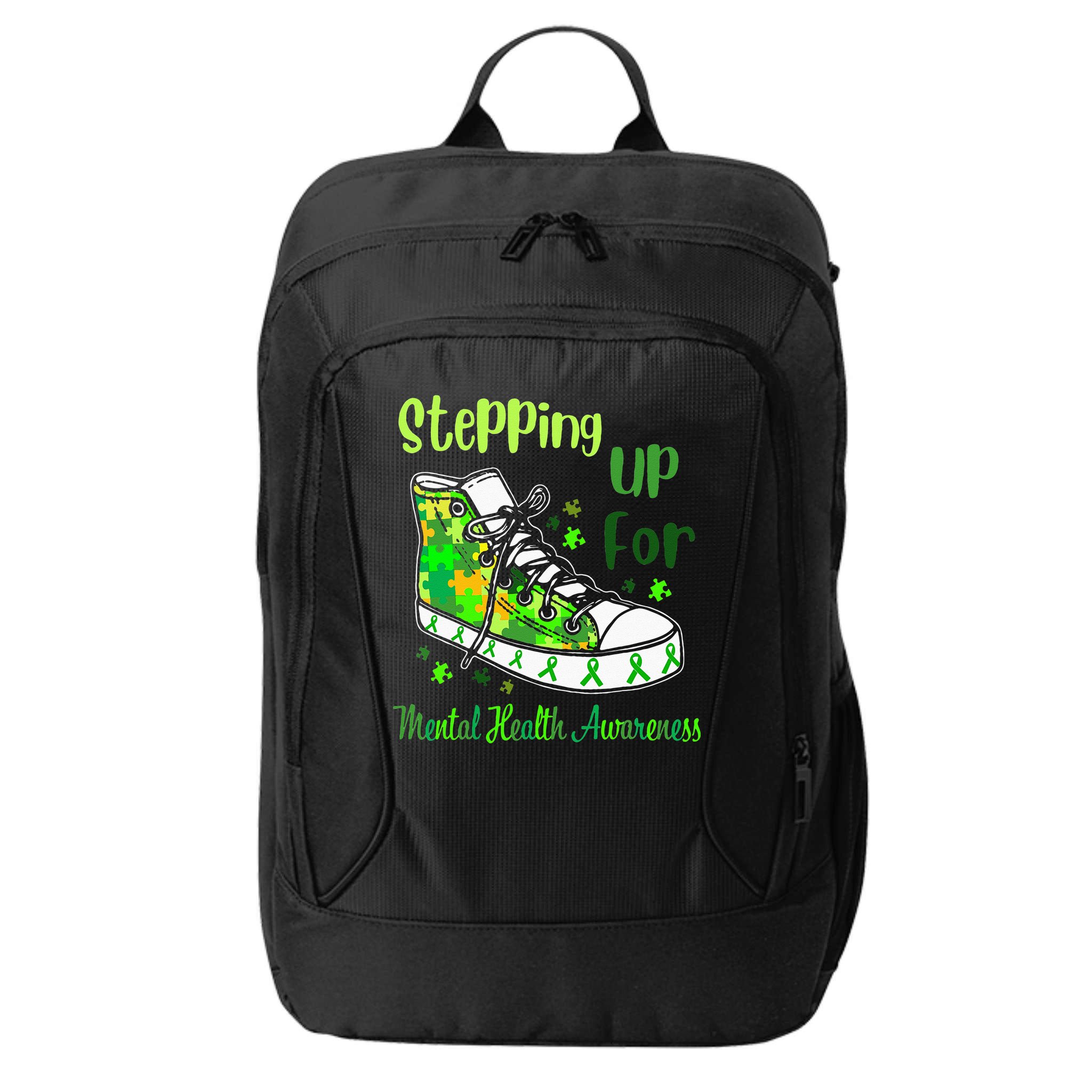 Stepping Up For Mental Health Awareness Shoes City Backpack