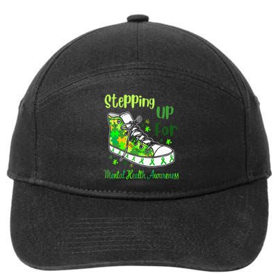 Stepping Up For Mental Health Awareness Shoes 7-Panel Snapback Hat