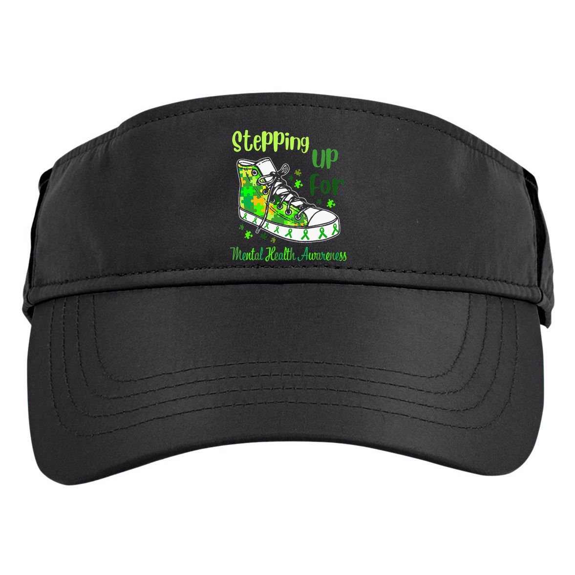 Stepping Up For Mental Health Awareness Shoes Adult Drive Performance Visor