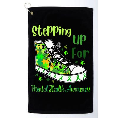 Stepping Up For Mental Health Awareness Shoes Golf Towel