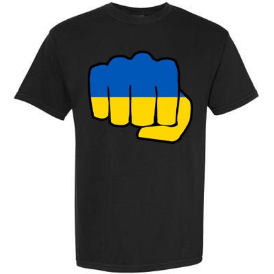 Support Ukraine Flag Fist Garment-Dyed Heavyweight T-Shirt