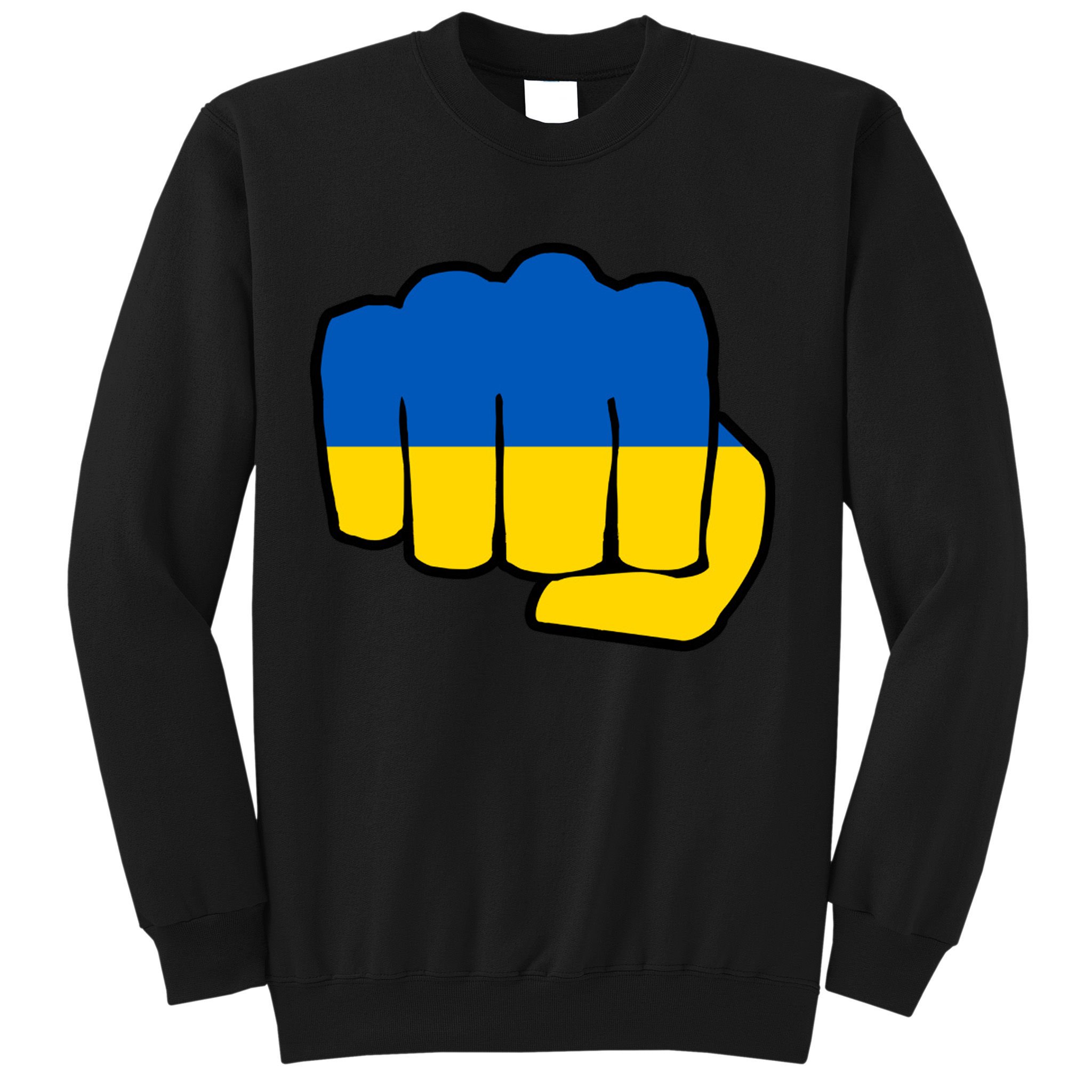 Support Ukraine Flag Fist Sweatshirt