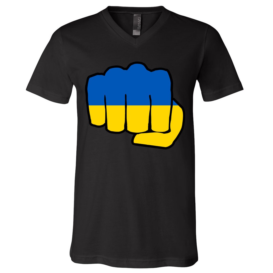 Support Ukraine Flag Fist V-Neck T-Shirt
