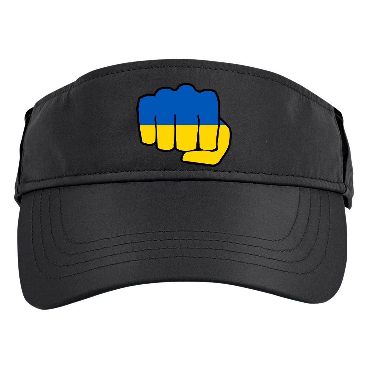 Support Ukraine Flag Fist Adult Drive Performance Visor