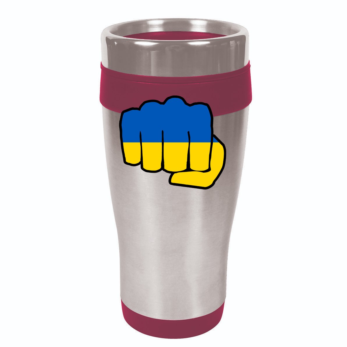 Support Ukraine Flag Fist Ladies Essential Flowy Tank