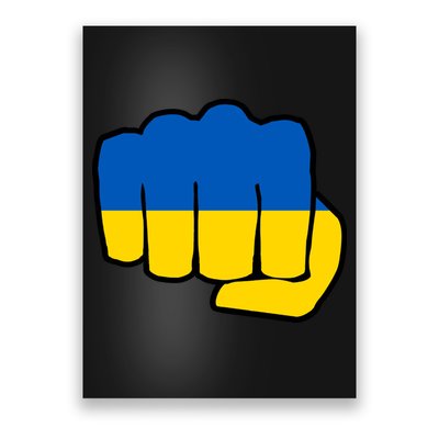 Support Ukraine Flag Fist Poster
