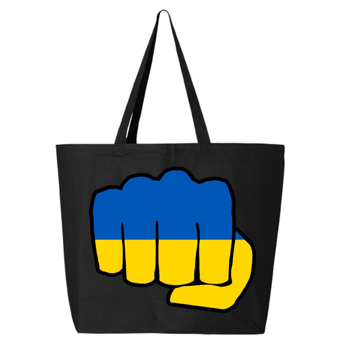 Support Ukraine Flag Fist 25L Jumbo Tote