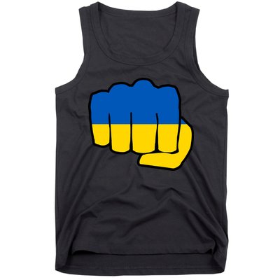 Support Ukraine Flag Fist Tank Top