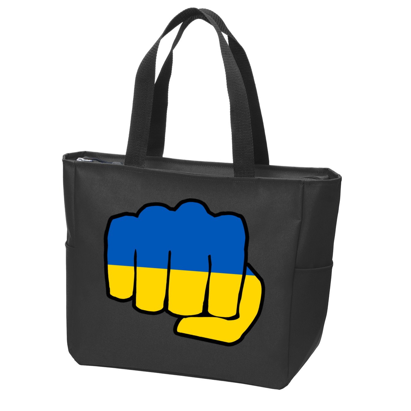Support Ukraine Flag Fist Zip Tote Bag