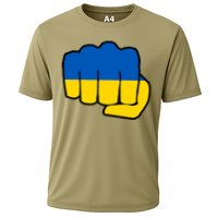Support Ukraine Flag Fist Cooling Performance Crew T-Shirt