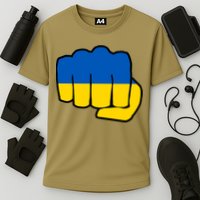 Support Ukraine Flag Fist Cooling Performance Crew T-Shirt