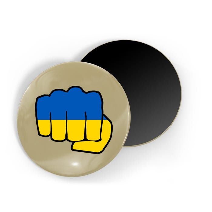 Support Ukraine Flag Fist Magnet