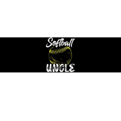 Softball Uncle For Men Family Matching Players Fathers Day Bumper Sticker