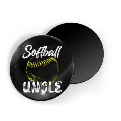 Softball Uncle For Men Family Matching Players Fathers Day Magnet