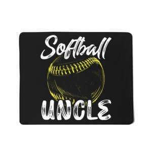 Softball Uncle For Men Family Matching Players Fathers Day Mousepad