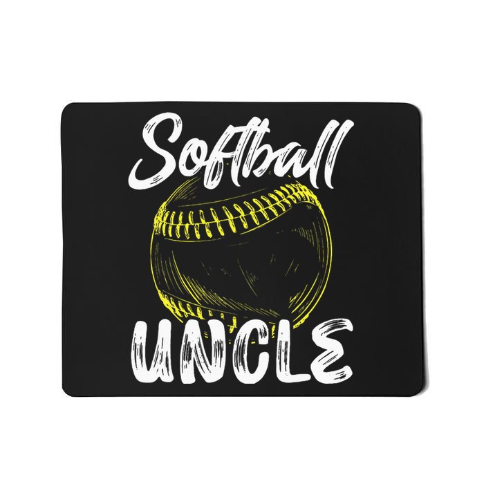 Softball Uncle For Men Family Matching Players Fathers Day Mousepad