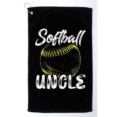 Softball Uncle For Men Family Matching Players Fathers Day Platinum Collection Golf Towel